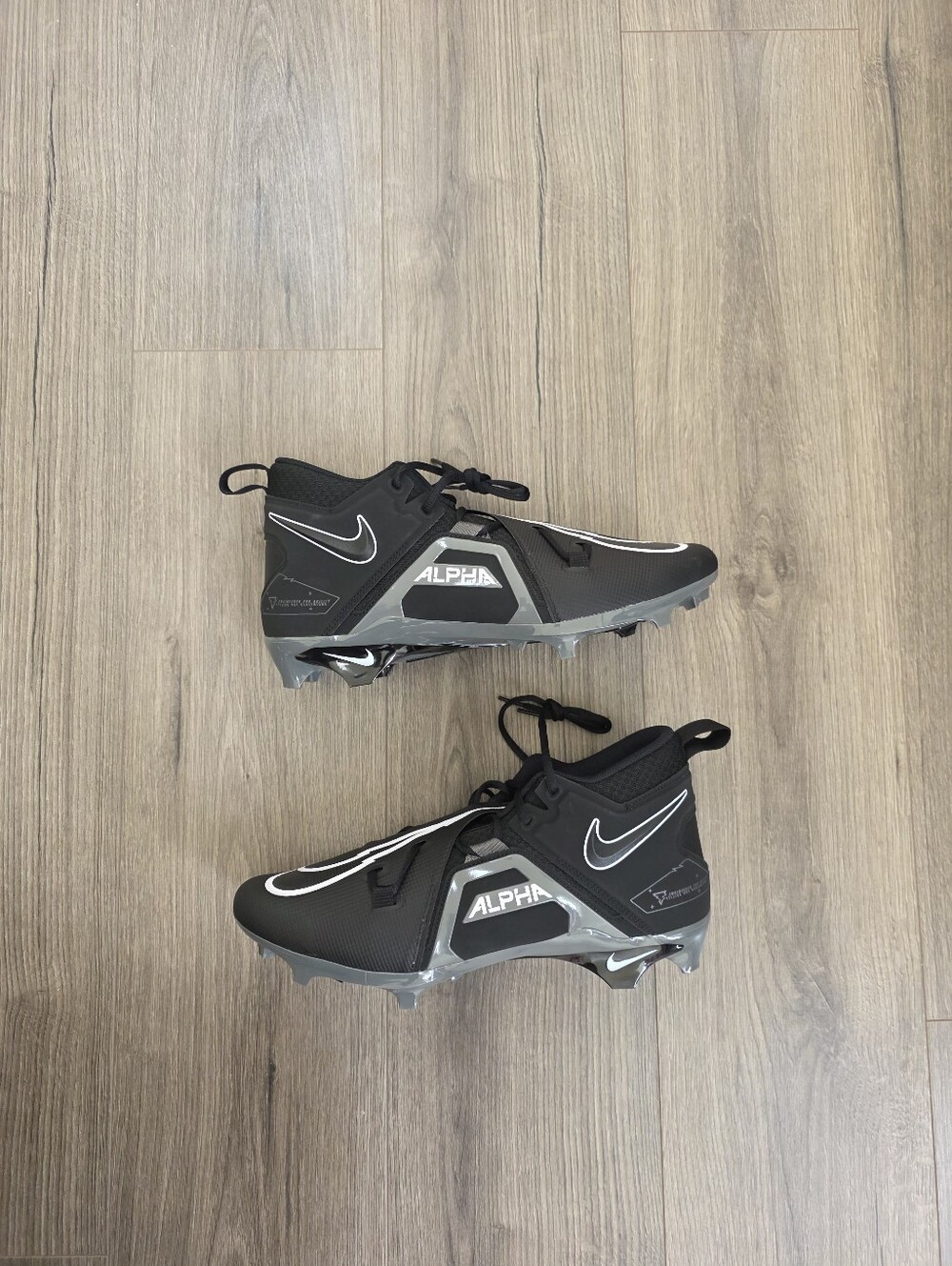 Nike Alpha Menace 3 Pro Mid Black Football Cleats Mens Size 13